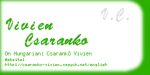 vivien csaranko business card